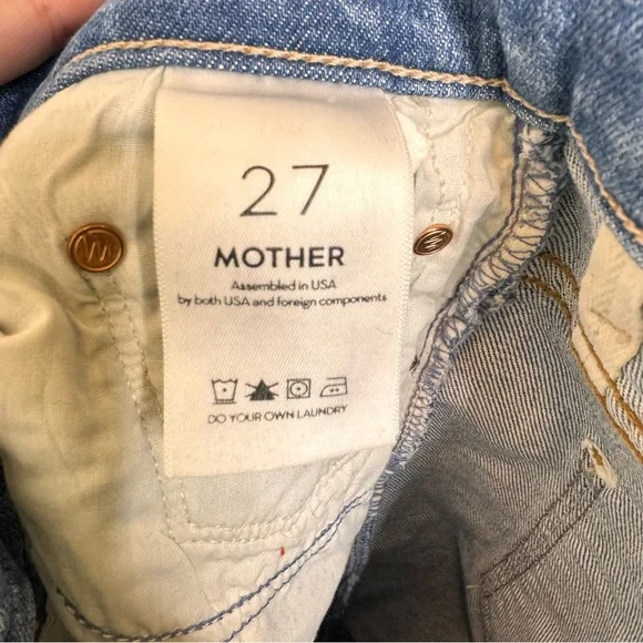 MOTHER Insider Crop Step Fray Jeans Shoot to thrill - Picture 8 of 10